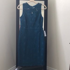 Lace teal dress